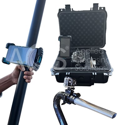 Gutter vacuum tool wireless camera kit